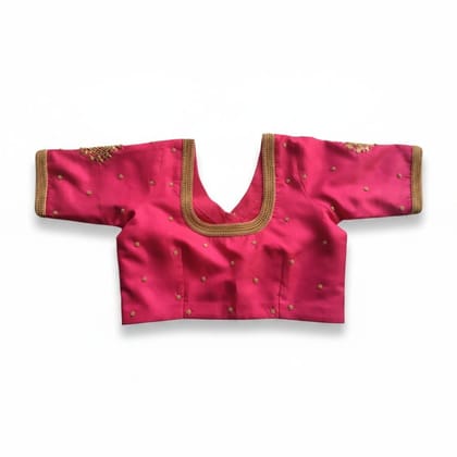 Pink Embroidered Traditional Blouse
