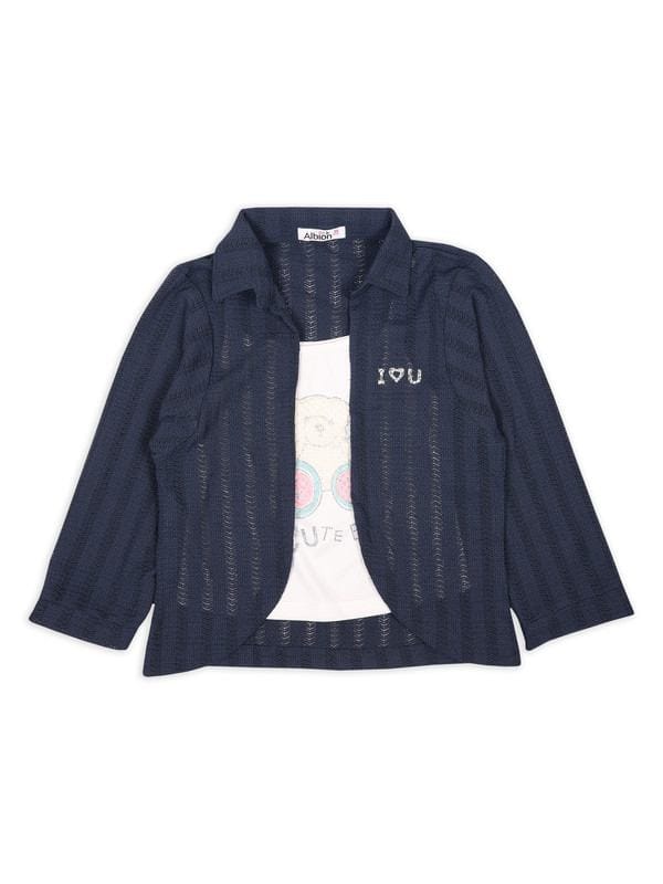 ALBION KIDS NAVY GIRLS TOP
