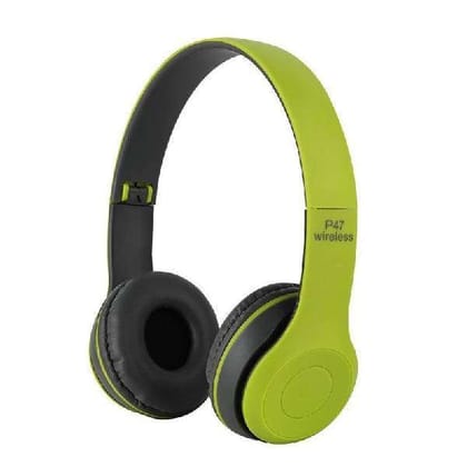 Wireless Bluetooth Headphones P47 Foldable Over Ear Gaming Sports Headset Colour Neon Green Wireless Bluetooth Headphones P47 Foldable Over Ear Gaming Sports Headset Colour Neon Green
