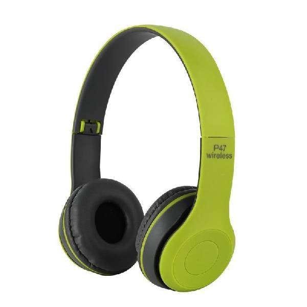 Wireless Bluetooth Headphones P47 Foldable Over Ear Gaming Sports Headset Colour Neon Green
