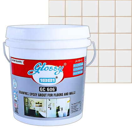1001 GC 606 Stainfree Epoxy Grout for Floors and Walls, Professional-grade Solution for Both Residential and commercial spaces, Stain Resistance and Water Resistance. (Almond, 5kg)