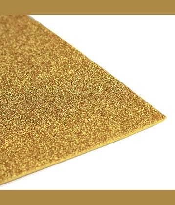 Eclet 10 Sheet A4 Glitter Foam Sheet Sparkles Color, for Art & Craft, Decoration, Gift Wrapping, Scrapbooking, Craft Project, Etc (Yellow)