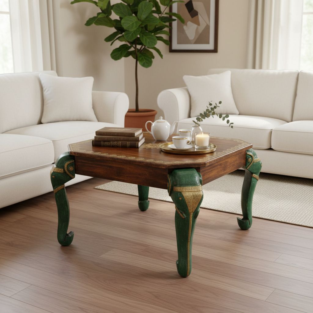 WoodenCentral Coffee Table Elephant Shaped
