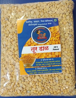 Radhe Dal Mill Toor Dal (500g) | Unpolished Arhar Dal | 100% Natural & Chemical Free