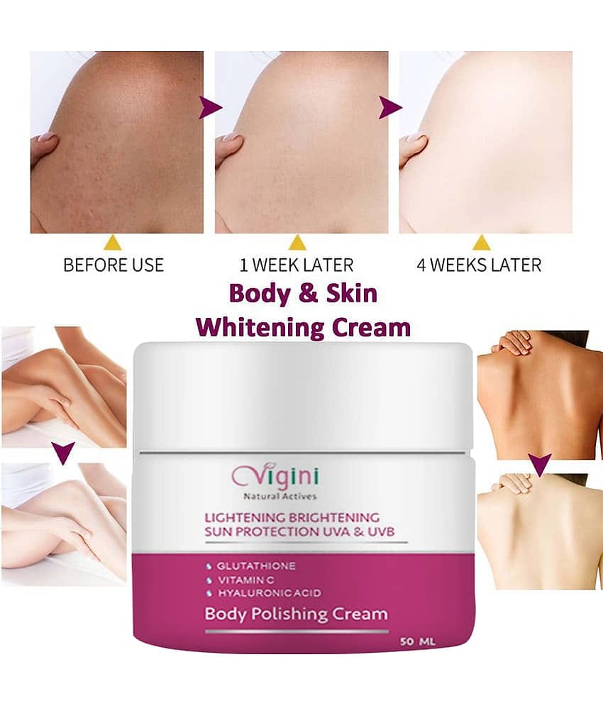 Vigini Body Whitening Cream, white face cream, skin whitening cream, skin shine, underarm whitening cream, gor@ee cream (50 gms)