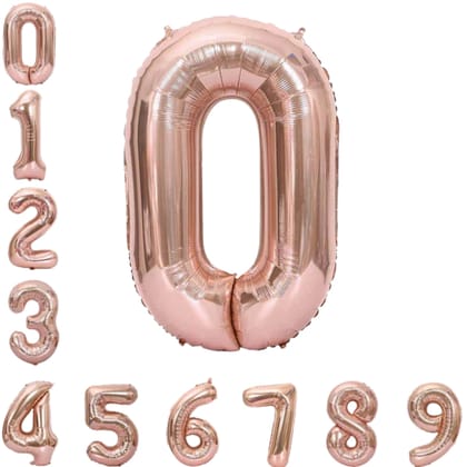40 Numerical 0 Rose Gold Balloon 40 Numerical 0 Rose Gold Balloon