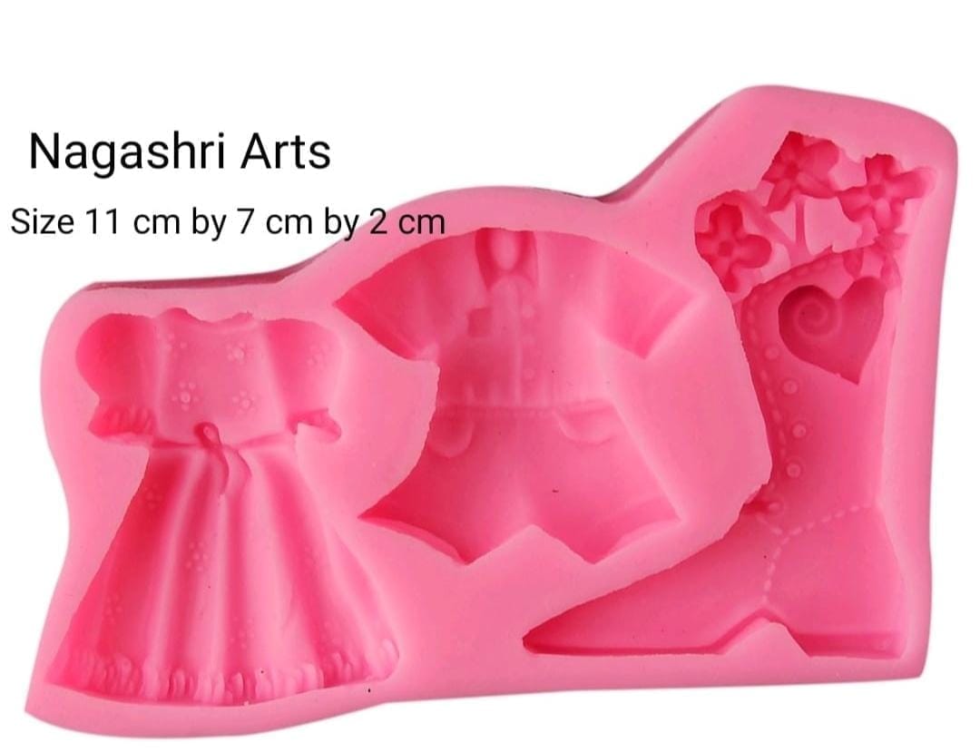 Silicon Mould -  Clothes & Boots - Design 17