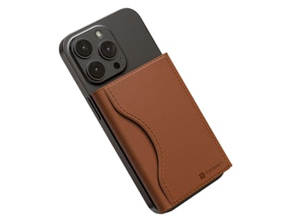 Portronics Wallet X Trifold Design, PU Premium Leather, 6 Card Slots, Mobile Stand - Brown