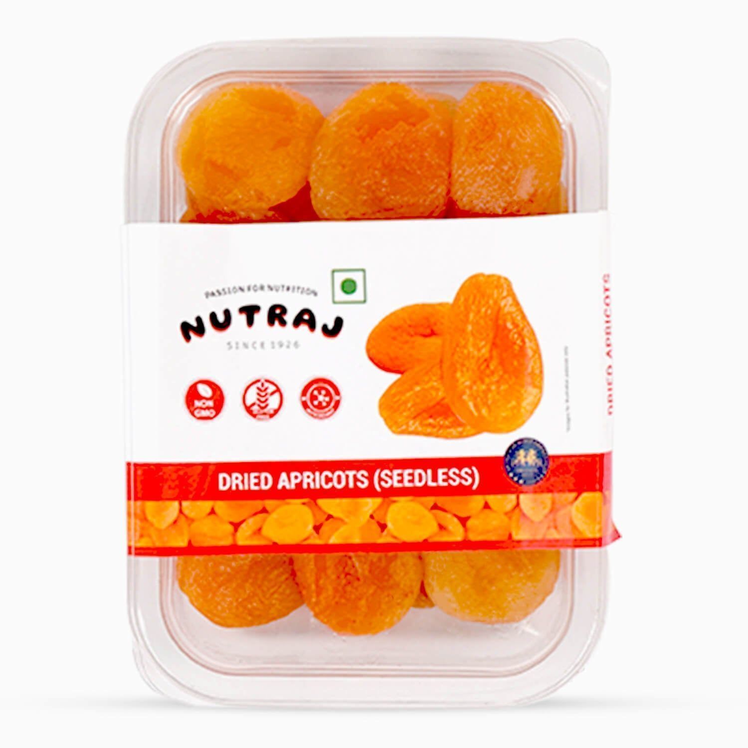 Nutraj Dried Apricot (Seedless) 200g Tray