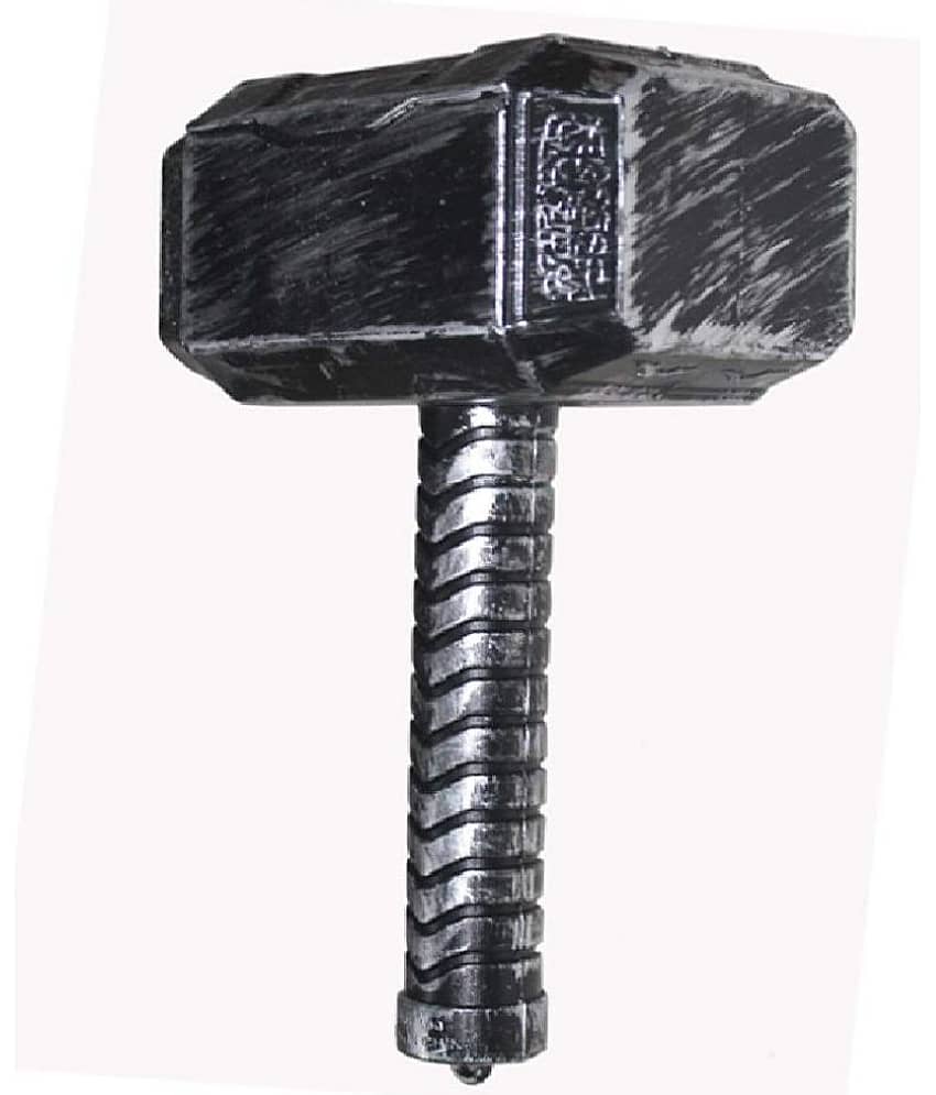 Superhero Thor Toy Hammer for Kids, Superhero Costume Accessory (Black)