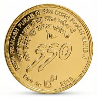 550 Rupees 2019 Shri Guru Nanak Dev Ji Gold-plated Fantasy Coin Collection