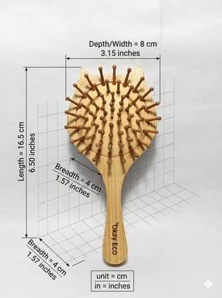 OKAY ECO Kids Cat Bamboo Paddle Hair Brush Made of Bamboo