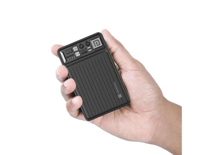 Portronics Luxcell Mini 10K (Non-Wireless) 22.5 Watt Output, BIS Certified, Compact, 10000 mAH PowerBank - Black