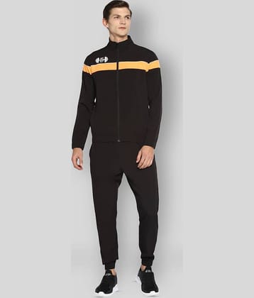 YUUKI - Black Polyester Regular Fit Striped Men's Sports Tracksuit ( Pack of 1 )