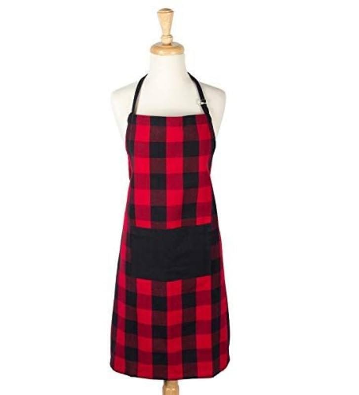 Cotton Printed Aprons (Red, Size: 28X32 In)-PID55105