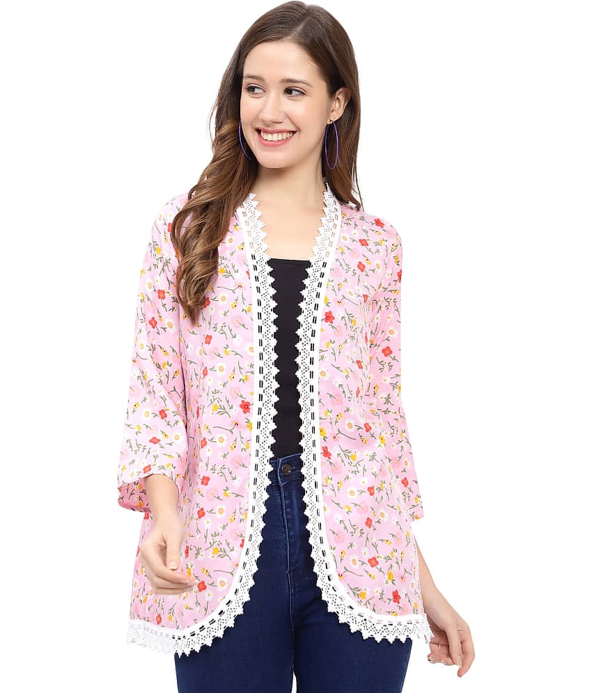 GALWIZ Crepe Shrugs - Pink Single