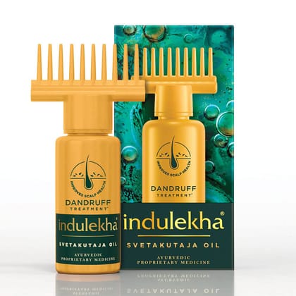 Indulekha Svetakutaja Ayurvedic Hair Oil 50 ml|Ayurvedic Medicinal oil for dandruff treatment with Svetakutaja- Comb Applicator Bottle for Men & Women Indulekha Svetakutaja Ayurvedic Hair Oil 50 ml|Ayurvedic Medicinal oil for dandruff treatment with Svet