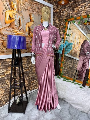 Designer Party Wear Ready To Wear Saree And Fancy Koti