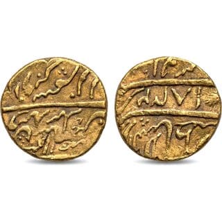 1 Rupee 1827 Maharaj Ranjit Singh, Mughal Silver Plated Ancient India Series