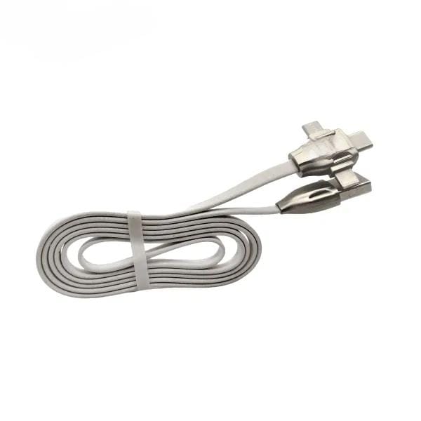 USB A to Micro USB + Lightning + Type-C , 3-in-1 USB Charging Cable | Fast Charging & Data Sync Cable