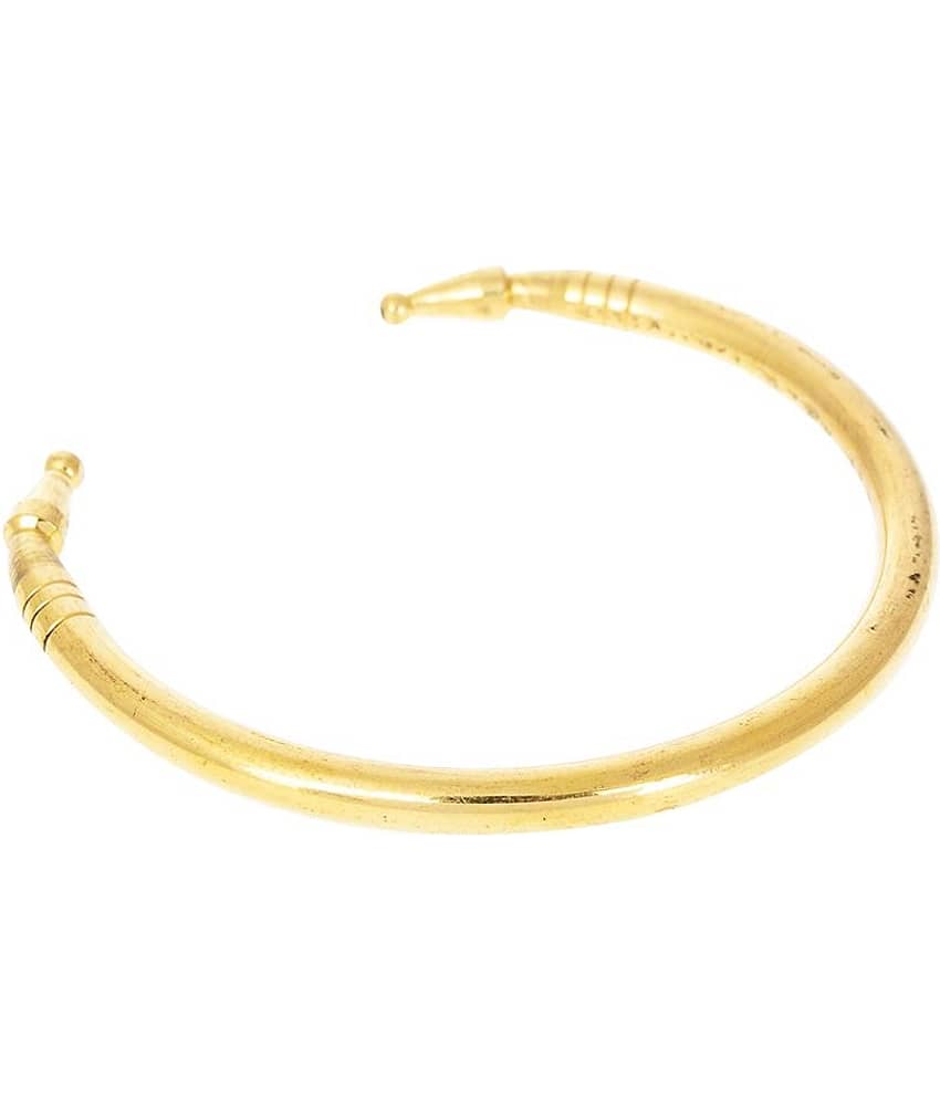 KESAR ZEMS Gold Plated Cuff Bracelet -A  For Unisex (Size:2.8 Inche) Golden.
