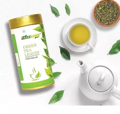 Freshville Green Tea Leaves Tin | Pure & Natural | Green Tea Loose Leaf Enriched With Anti-Oxidants | Premium Green Tea (100GMX3).3 Month Pack