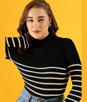 98 Degree North Cotton High Neck Women's Pullovers - Black (Pack of 1)