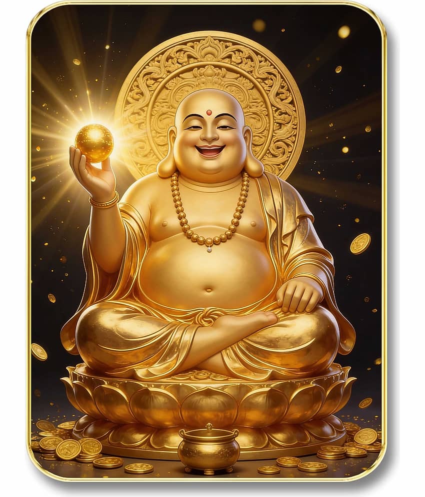 Livin'luxe Laughing Buddha MDF Wall Art with Table Top Stand