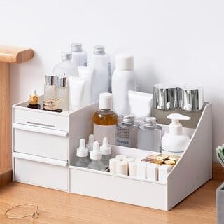 Cosmetic Organizer Box Drawers Storage Plastic Stationary Box Make Up Organiser For Women