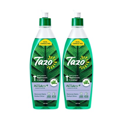 Tazo Chemical-Free Bathroom Cleaner with Peppermint, 500 ml - Pack of 2