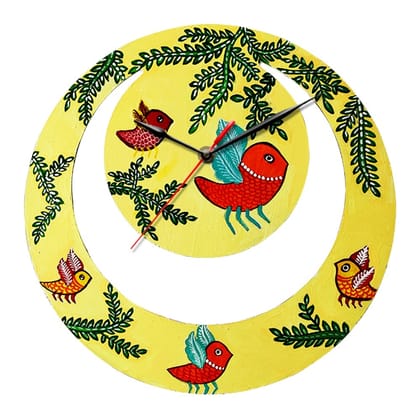 Gond Art on Moon Clock DIY Kit by Penkraft