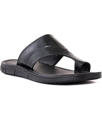 KHADIM Black Men's Leather Slipper
