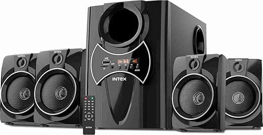 Intex 2650 Pro Auxiliary, Bluetooth Deep Bass Home Theater with Subwoofer 4.1 Channel with 70W Premium Signature Sound, Multiple Connectivity Modes, Master Remote and Sleek Finish (Black)