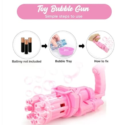 8-Hole battery operated Bubbles Gun Toys for Boys and Girls