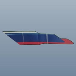STRIPE LEFT SIDE COVER(TYPE-1) - Splendor+ - 87116AAEC50ZS