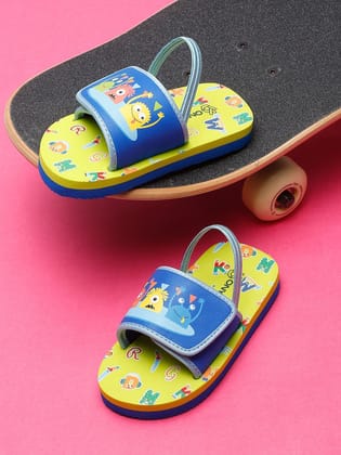 ONYC Monster Neon Green Sliders for Boys and Girls