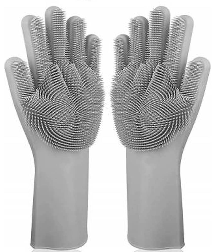 Earmark Silicon Hand Gloves Rubber Universal Size Cleaning Glove 1 Pair Gloves