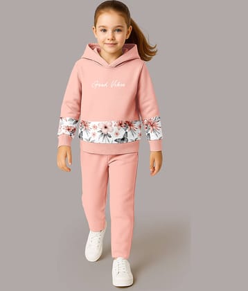 HELLCAT Pack of 1 Girls Cotton Blend Sweatshirt & Joggers ( Lavender )