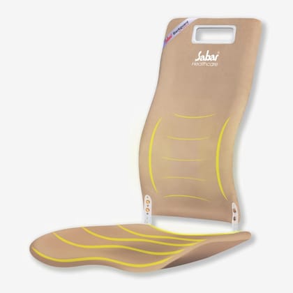 Sabar Orthopaedic Lumbar Back Support Add-on for Office Chair & Car Seat BACKGUARD 3090 XC | Adjustable Backrest with Pelvic Stabilization (Beige)