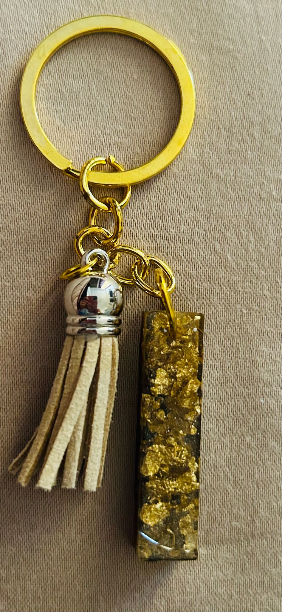 Resin keychain letter I