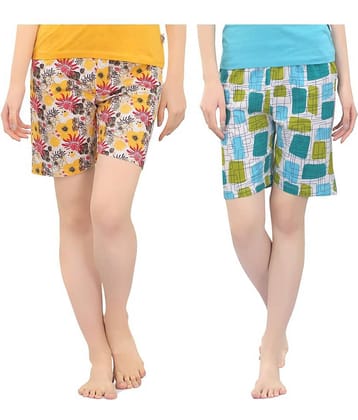 Zebu Cotton Shorts - Multi Color Pack of 2