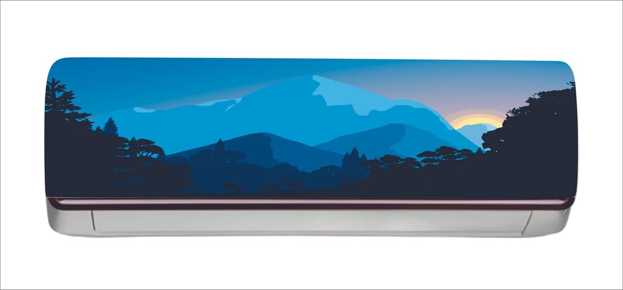 DreamKraft Beautiful Decorative 3D Leave with Water dropes AC Sticker (Multicolor PVC Vinyl, 30cm X 91cm)