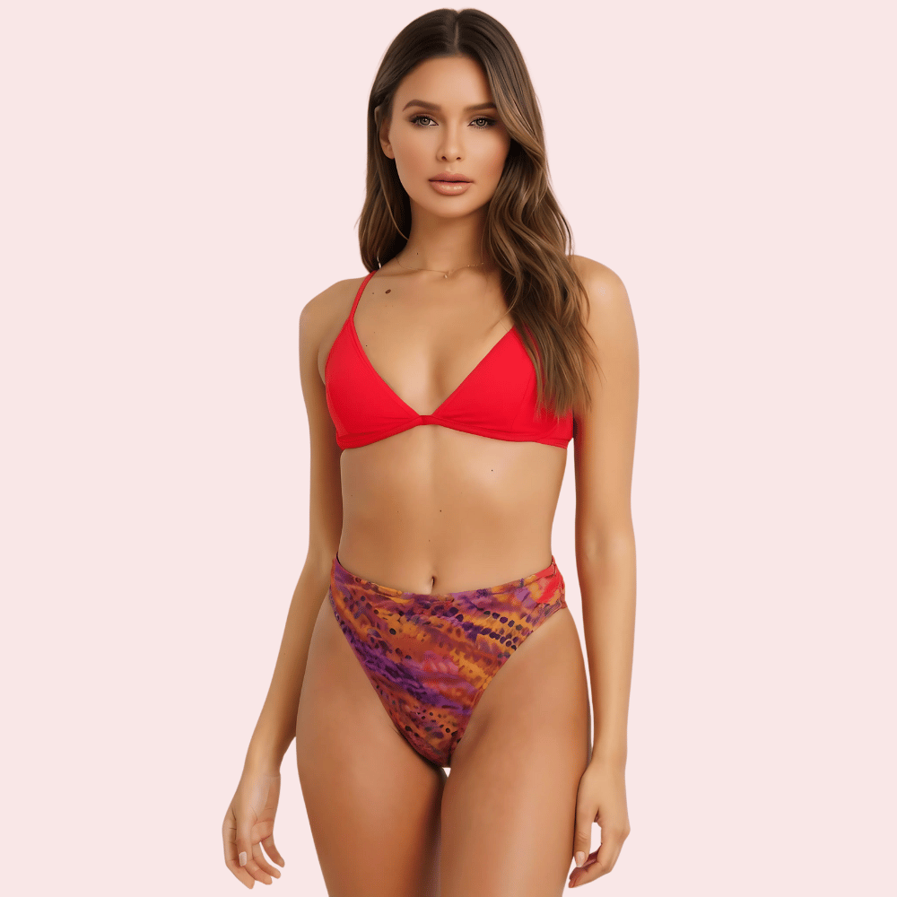 Sunset Mirage High-Waist Bikini Bottom (Bottom Only)