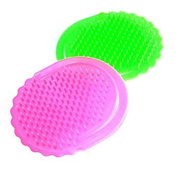 Nawani Round Fingers Pocket Hair Scalp Handheld Massager Comb Brush (Multicolour) - Pack of 2
