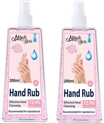 Mirah Belle - Hand Rub Sanitizer Spray 200 mL (Pack of 2)