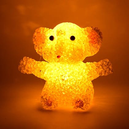 Cartoon Shape Crystal LED Night Light Lamp – Cute Glowing Animal Decorative Light (1 Pc)