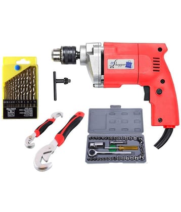 Shopper52 - Drill Machine Combo 350W 10mm Corded Drill Kit