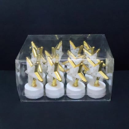 Decorative Star Shaped Flameless LED Candles (12 Pcs)