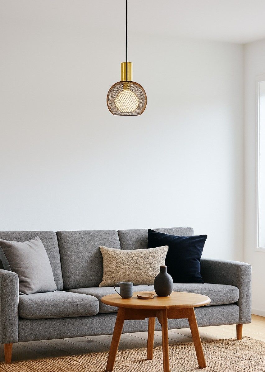 SPARKWORLD Golden Mesh Pendant Light