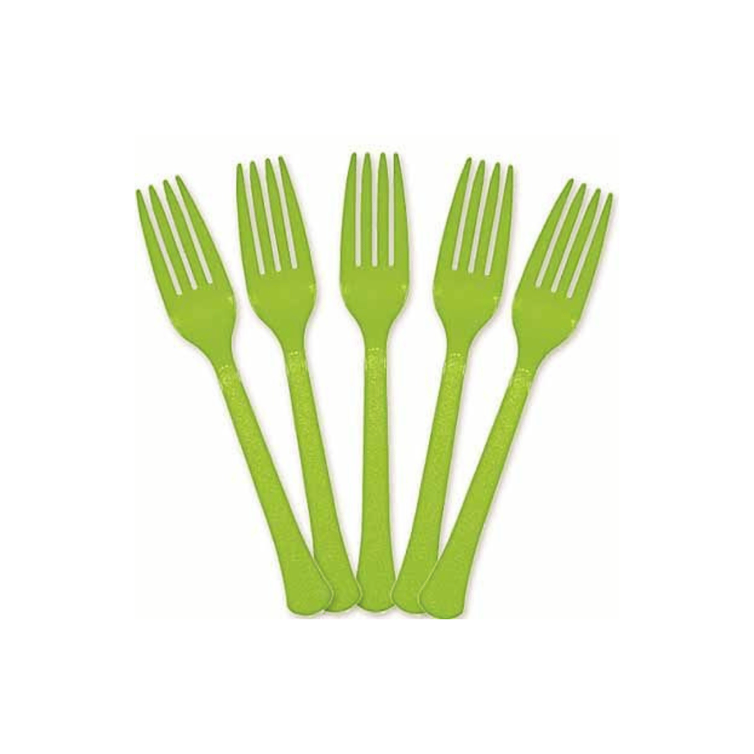 Lime Green Forks - 20PC